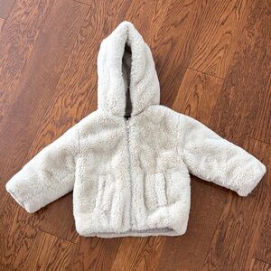 Zara Cozy Cream Hooded Jacket
